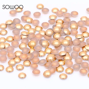 

Eco-friendly lead free Metal Hot Fix Studs Dome Shape Half Round light gold Dome Studs hot fix half round studs baby studs