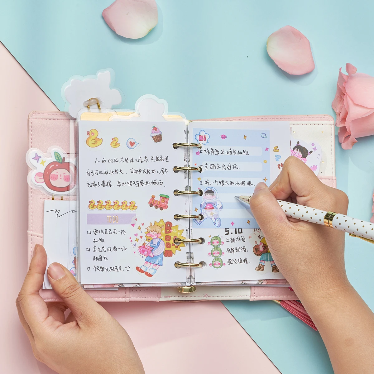 Lovedoki новый лазерный фантазийный цветной блокнот A7 6 отверстий спиральный