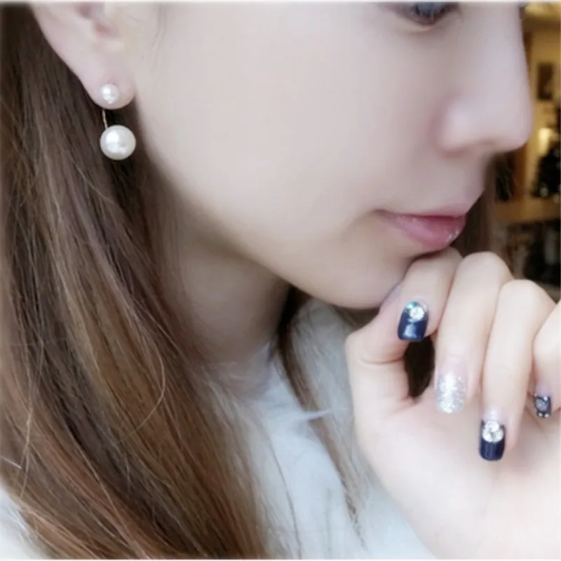 

Korean jewelry star Pearl Pearl Korean earrings source wholesale