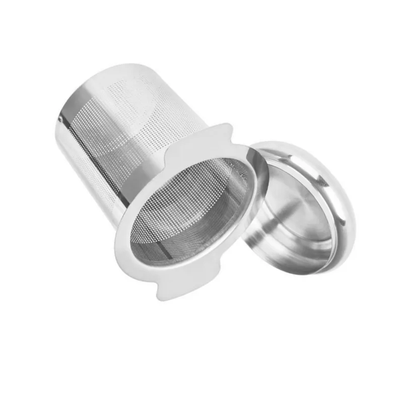 

Mayitr Stainless Steel Tea Infuser Metal Cup Mesh Strainer Loose Leaf Filter With Lid For Drinkware Coffee Tea Supplies