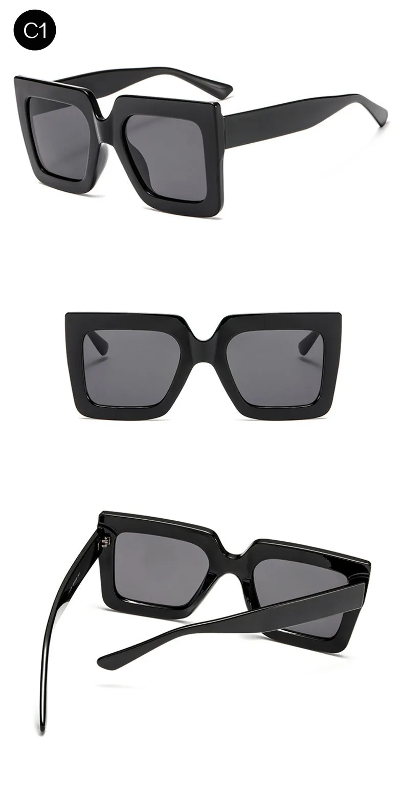 Oulylan солнцезащитные очки больших размеров для мужчин и женщин, роскошные брендовые дизайнерские градиентные солнцезащитные очки, солнцезащитные очки в ретро стиле с Большой рамкой