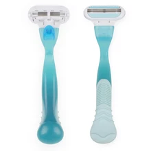 Hot Sale 1pc Universal Replaceable Manual Plastic Woman’s Trimmer Razor Handle for Triple Blades Quick Installation With 1 Blade
