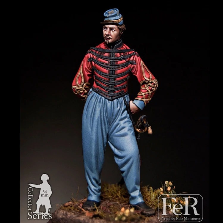 

1/32 Spahi Officer, Crimea, 1855, 54mm, Resin Model figure GK, Historical character theme, Unassembled and unpainted kit