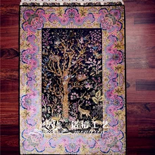 2'x3' Древо жизни турецкий ковер шелковый ковер ручной работы настенные ковры ручной работы персидские коврики коврик для комнаты