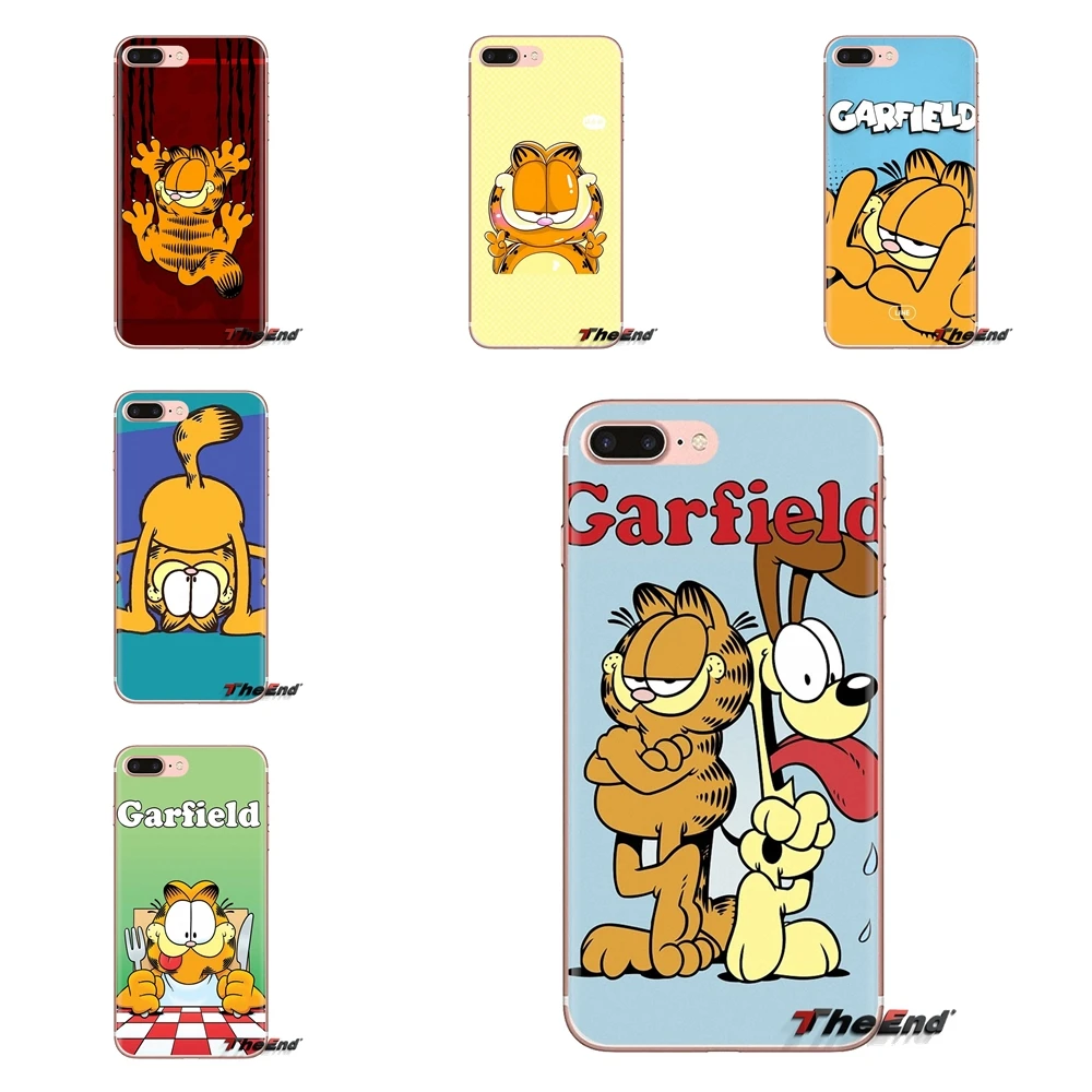 Garfield Soft Transparent Shell Covers For Huawei G7 G8 P7 P8 P9 P10 P20 P30 Lite Mini Pro P Smart Plus 2017 2018 2019 |
