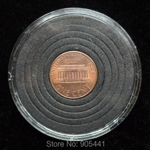 Чехол для защиты монет 10 дюймов подходит US Penny диаметра 19 мм 24 29 34 39 круглая черная