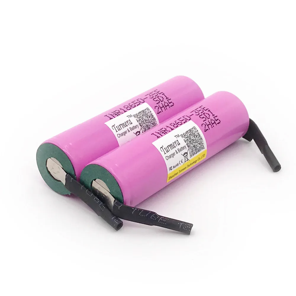 Turmera 18650 3500mAh 13A разрядка INR18650 35E литий ионный аккумулятор 3 7 v Аккумуляторная