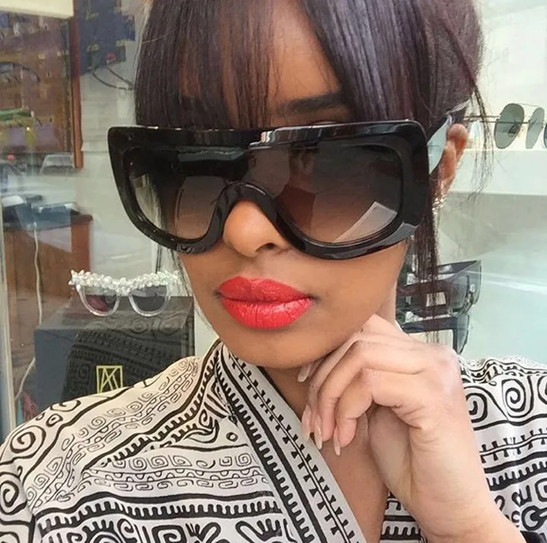 TESIA интегрированные Солнцезащитные очки женские брендовые дизайнерские очки Ким Кардашьян брендовые контактные линзы женские оттенки T147