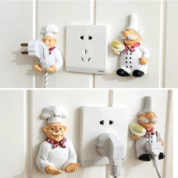 

Practical Cook Design Storage Shelf Holder Power Plug Holders Rack Socket Wall Mounted Adhesive Hanger Kitchen Accessories