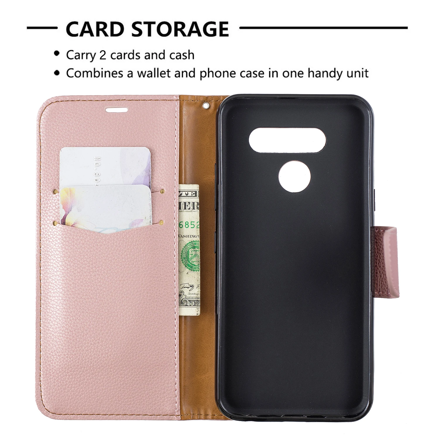 чехол K40 K50 Q60 Funda Phone Accessories Couples Simple Fashion Leather Flip Wallet Case For LG Stylo 5 K40 K50 Q60 Card Cover