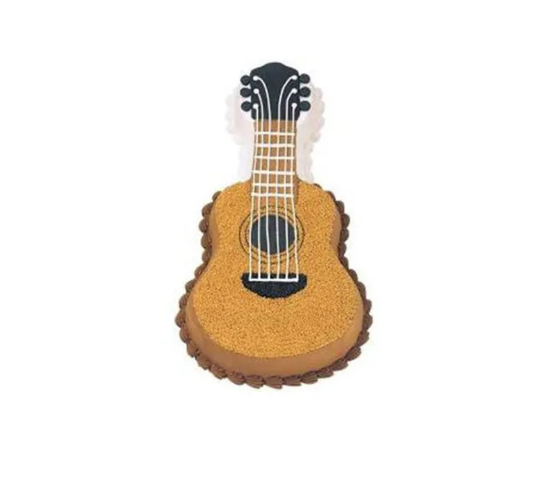 DIY Cake Bakeware Tools Music Guitar Shape Cake Pan Metal Cake Mold Decorating Aluminum Alloy Fondant Cake Mould Baking Pan1