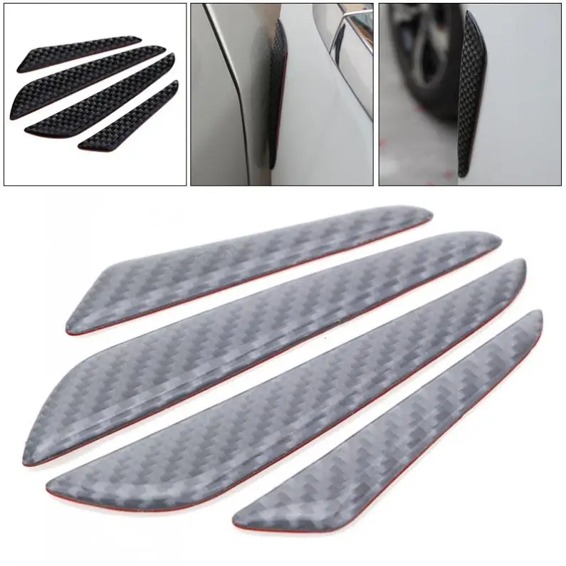 Universal Carbon Fibre Car Door Protection Strips Auto Car