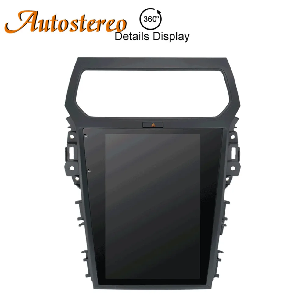 Top Tesla style Android 7 Car No DVD Player GPS Navigation For Ford Explorer 2011+ head stereo multimedia audio radio tape recorder 8