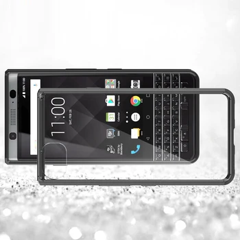 

30pcs/lot Anti-shock TPU PC Acrylic Crystal Tough Armor Hard Case For Blackberry Keyone DTEK70 KEY2