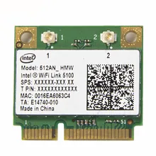 Для двухдиапазонного Intel Wifi 5100 512AN_HMW 300 Мбит/с Беспроводная 802,11 agn половинная Мини карта PCI-e Wlan для ноутбука беспроводная сеть
