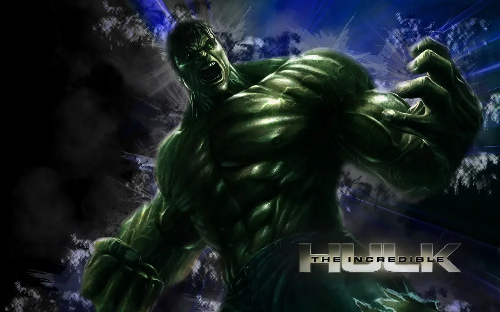 

Free Ship Custom Poster Home/Bedroom Decor Well Design Canvas Sticker Fashion The Incredible Hulk Wallpaper PN-442#