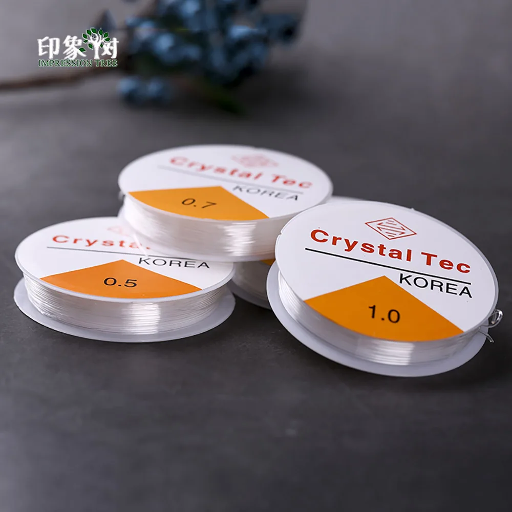 

Нить для изготовления ювелирных изделий «сделай сам», эластичная шнур на катушке, Прозрачная Круглая эластичная лента для бисероплетения, 0...