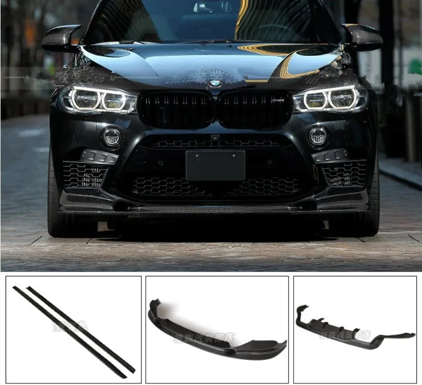 

Carbon Fiber BUMPER SPOILER FRONT LIP SPLITTERS+REAR TRUNK DIFFUSER+SIDE SKIRT FOR BMW X6 F16 X6M M-Sport 2015 2016 2017 2018