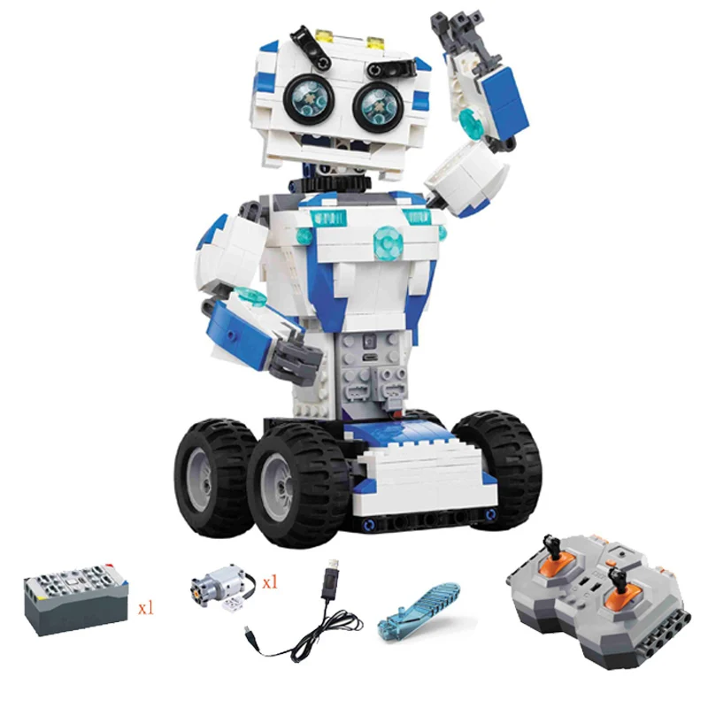 

606pcs Technic Diy The 2 In 1 Remote Control Robot Set Kids Building Blocks Compatible With L Brand Bricks Toys For Children