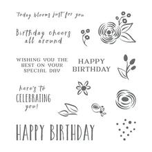 Happy Birthday Transparent Clear Silicone Stamp Seal DIY Scrapbooking photo Album Decorative A0123