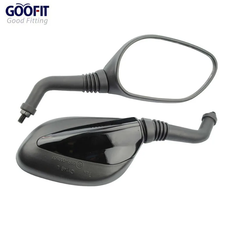 GOOFIT 8 мм зеркало заднего вида черный для GY6 50cc 125cc 150cc 250cc Скутер мопед мотоцикл E036