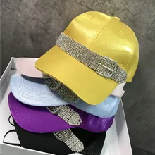 Новинка, весенний пояс для бурения воды из блестящего шелка, для лица, яркие цвета, регулируемые бейсболки женские, однотонная бейсболка солнцезащитные очки для девочек