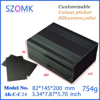 

electronic enclosure aluminum project box (1 pcs) 82*145*200mm amplifier outlet enclosures aluminum electrical industrial box