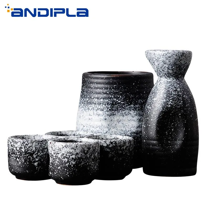 

Japanese Style Vintage Ceramic Wine Set Home Hip Flasks Sake Cup Tea Ceremony Accessories Wine Pot Wine Cup Drinkware Teaware