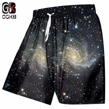 OGKB Шорты для плавания мужские летние 3D принт Звездная ночь пляжные шорты унисекс Бодибилдинг Fitenss повседневные брюки Прямая поставка
