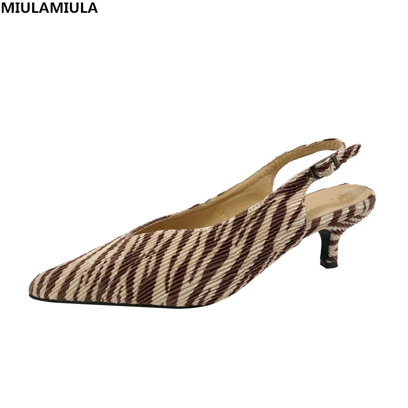 

MIULAMIULA Brand Designers 2019 Spring New Sexy Leopard Zebra Pattern Woman Pointed Shoes Med Thin Heels Lace Up Sandals Buckle