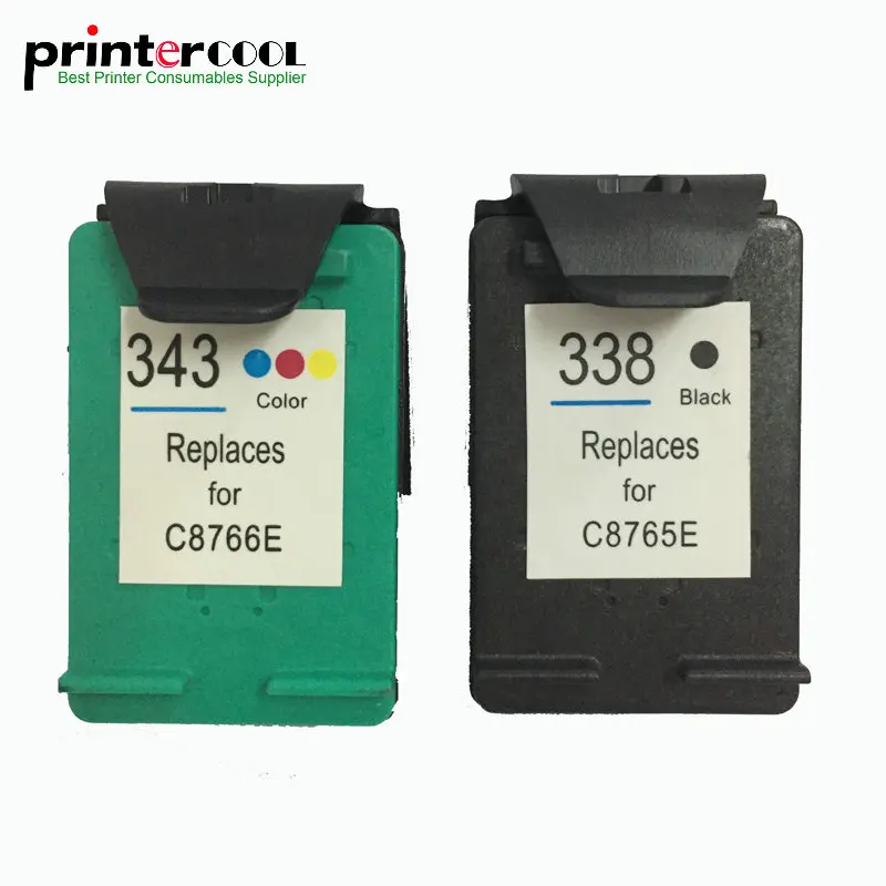 Einkshop 338 343 Заправляемый картридж Замена для HP с чернилами Deskjet 6540 5740 5745 6520 460c 6840 кгс