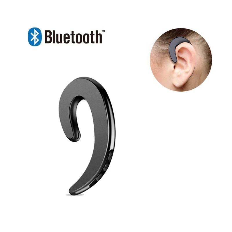 

Wireless Bluetooth Bone Conduction Earphones Ear Hook Painless Headset with Mic For iPhone Huawei Samsung Stereo Sport Earphone