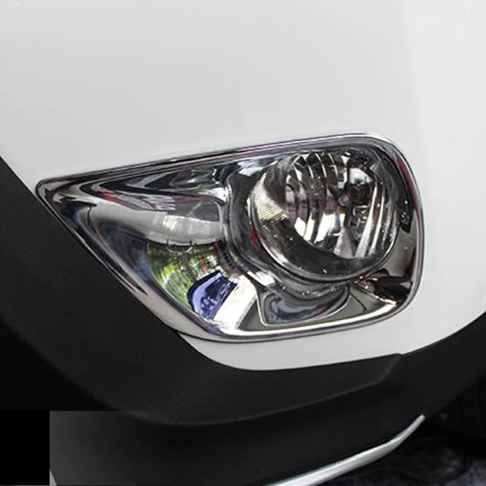2pcs ABS Chrome Front Fog Light Lamp Cover Trim For TOYOTA RAV4 2013 2014 2015