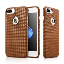 Мода 360 полная защита Тонкий чехол для iPhone 7/7 плюс роскошный из натуральной кожи ультра тонкие жесткие чехлы для Apple iPhone 7 Plus