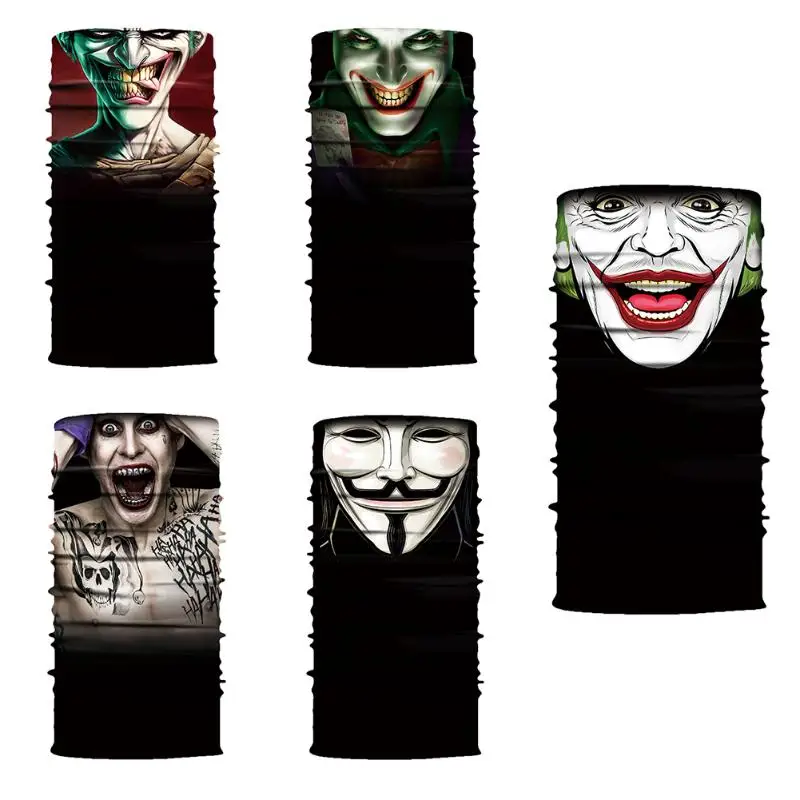 

Sports Skull Ghost Print Face Mask Riding Headband Neck Scarf Halloween Motorcycle Cycling Face Shield Moto Balaclava New