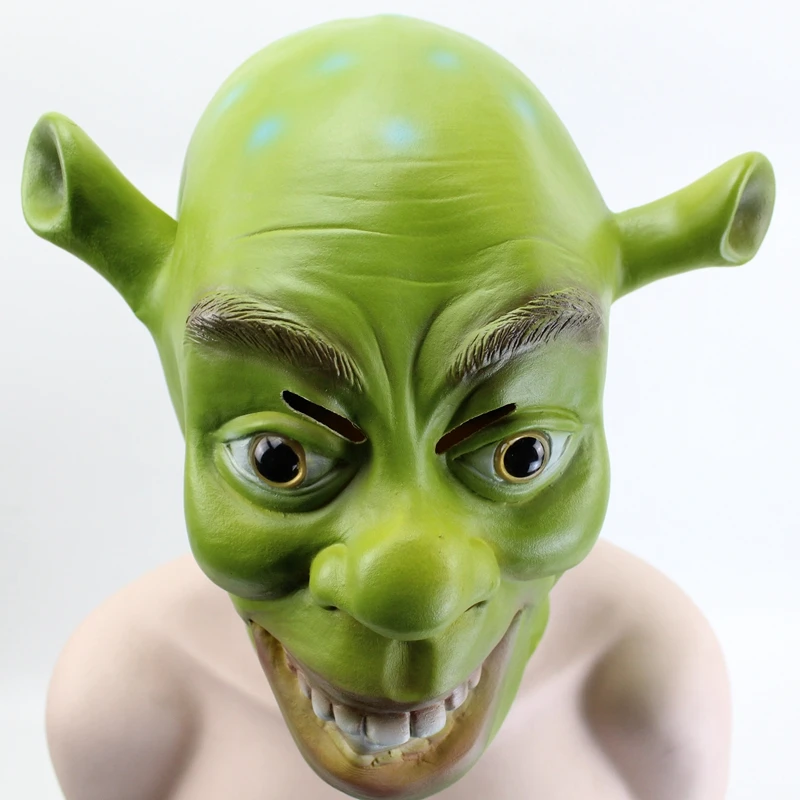 

Green Monster Shrek Latex Masks Movie Cosplay Prop Adult Animal Party Mask for Halloween Party Costume Fancy Dress Masks