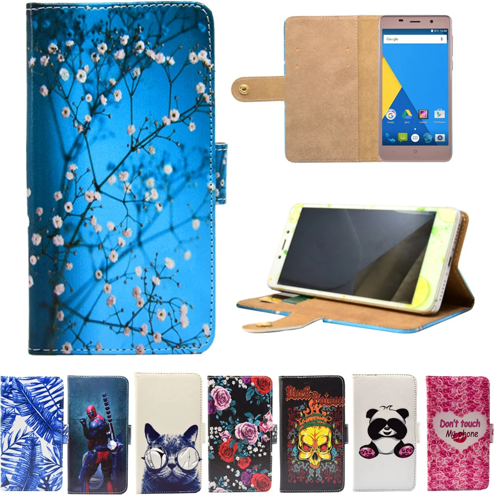 

New arrival PU Leather Phone Cases Cartoon Flip Wallet Stand Cover Case for Bravis X500 Trace Pro
