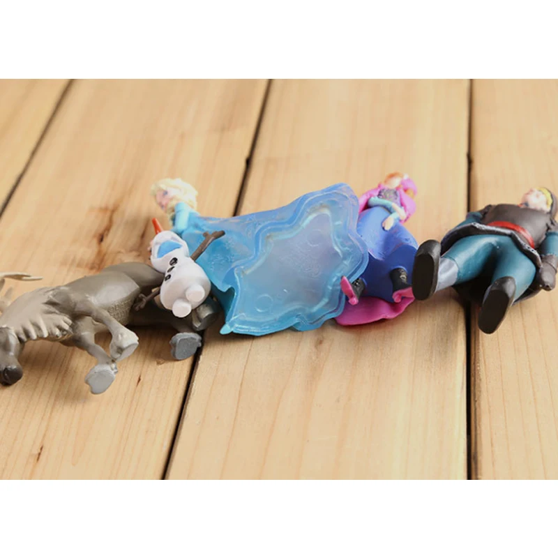 Disney 5pcs/Lot Frozen Princess 5-10cm Anna Elsa Action Figures Kristoff Sven Olaf Pvc Model Dolls Toys Collection Birthday Gift