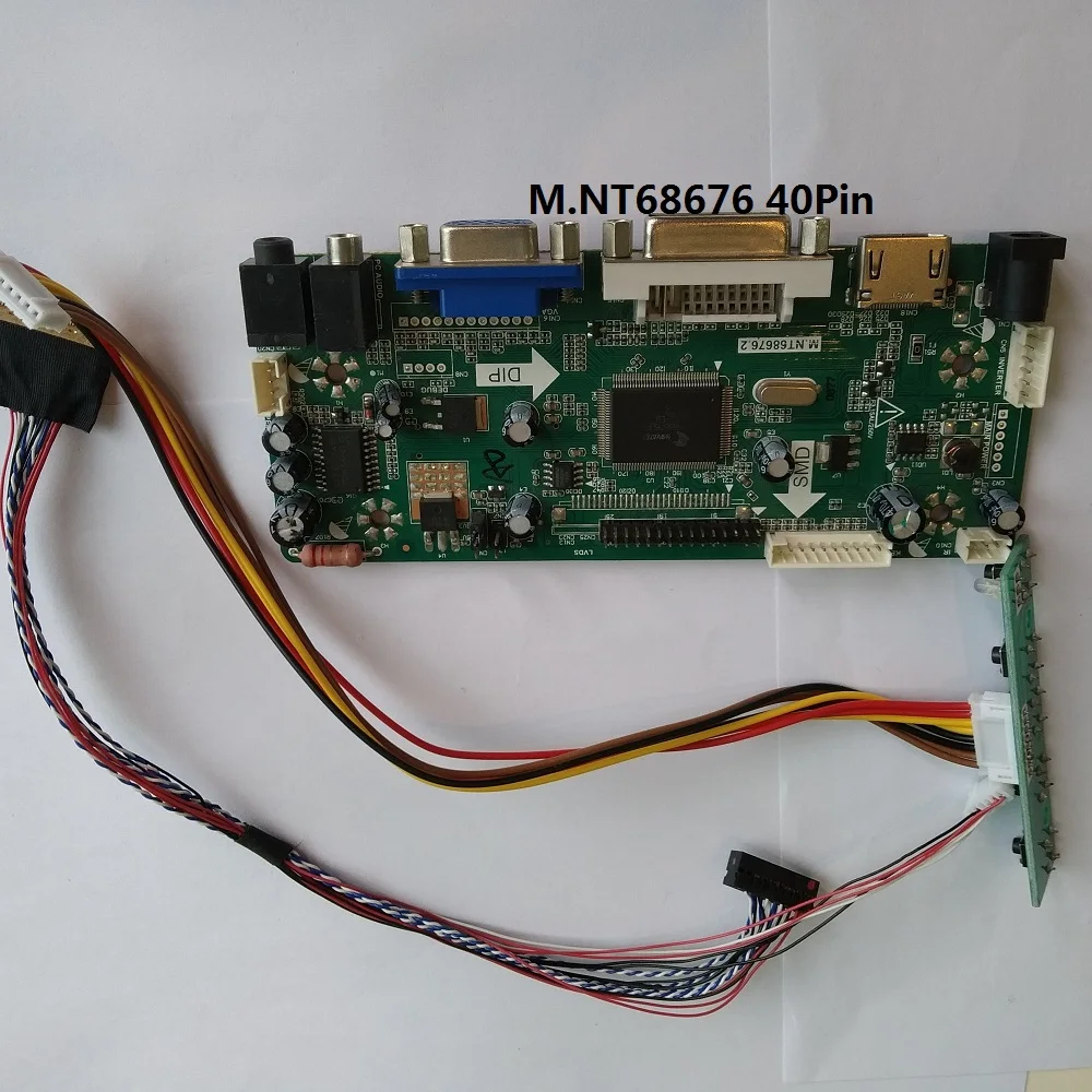 Комплект для HSD121PHW1-A03 HDMI ЖК-монитор LVDS 40pin плата контроллера 12," панель экрана VGA DVI 1366X768 Монитор M. N68676 светодиодный DIY