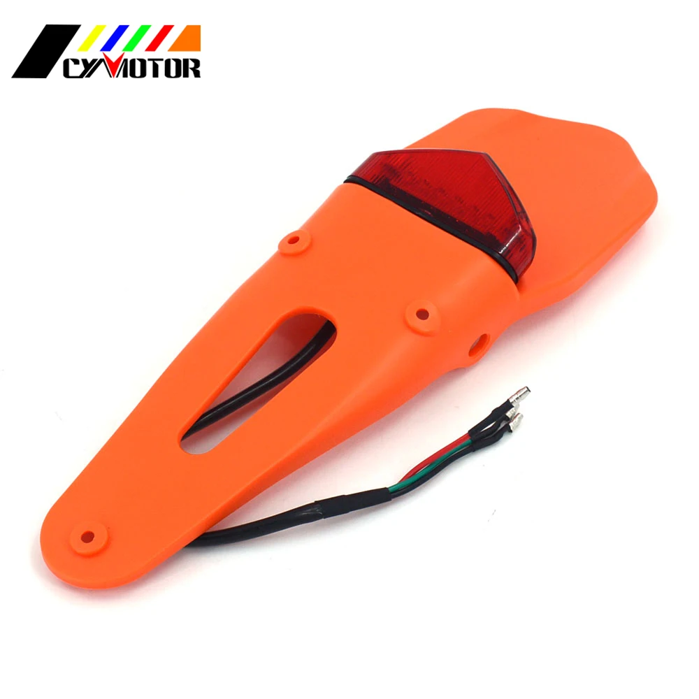 Заднее крыло мотоцикла с фонариком для YAMAHA KAWASAKI SUZUKI YZ YZF KX KLX KXF RM RMZ 125 150 200 250 300 350 400