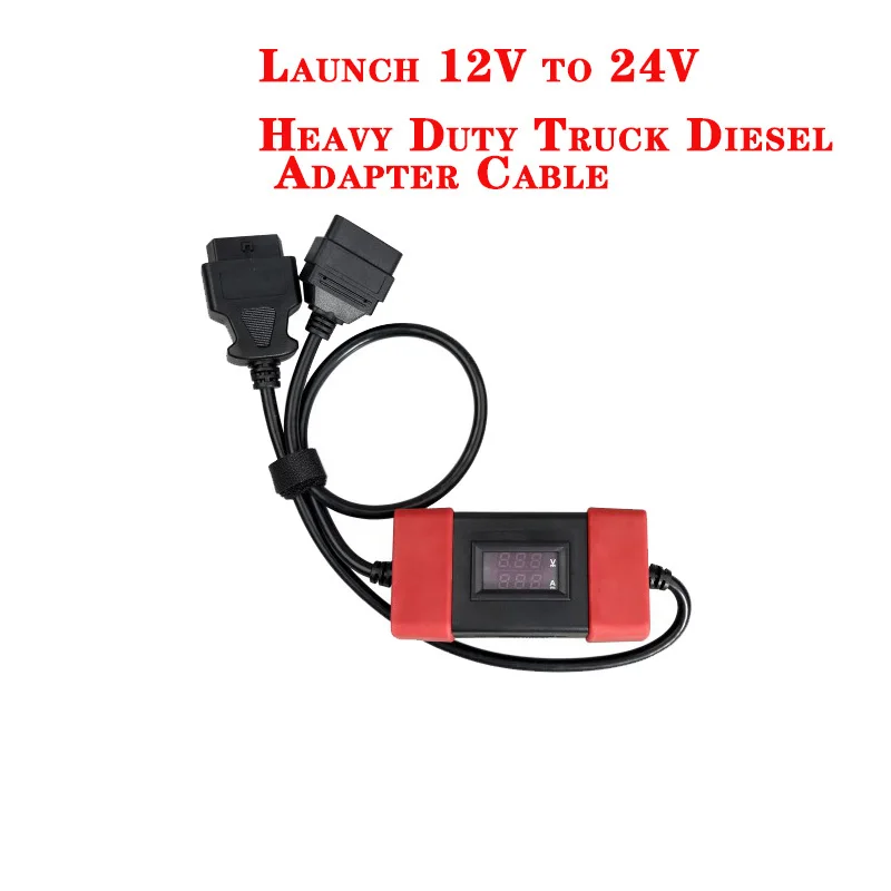 

Original Launch 12V to 24V Heavy Duty Truck Diesel Adapter Cable for X431 Easydiag2.0/3.0 Golo Carcare