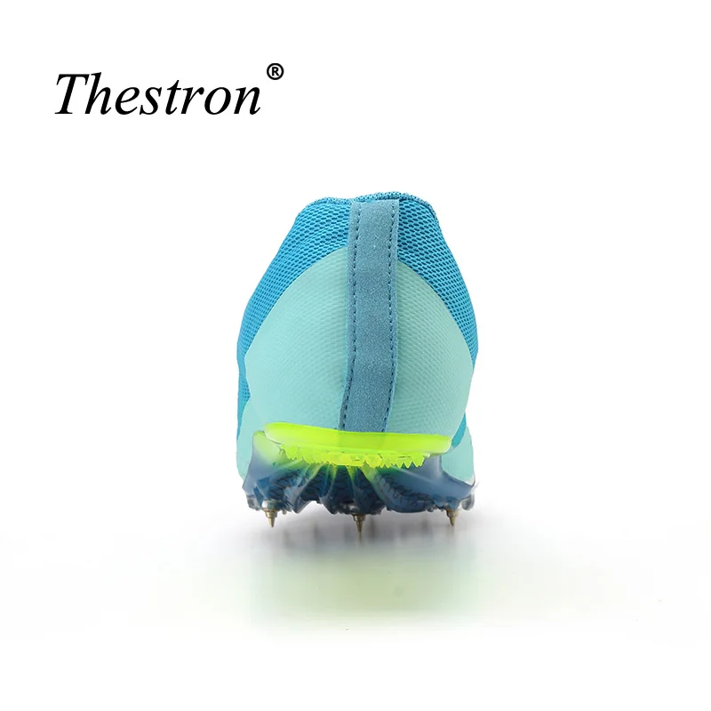 Man Track and Field Shoes Blue Green Children Spikes Shoes Athletics Spring Summer Lightweight Woman Running Nails Sneakers