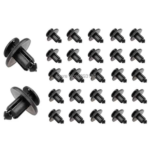 1000x 8mm Black Plastic Nylon Rivet Automotive Fasteners Car door