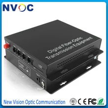 4CH PCM голосовой телефонный волоконно-оптический медиаконвертер, одиночное волокно, 1310/1550nm, FC, SM, 20 км, евро зарядка, внешний источник питания