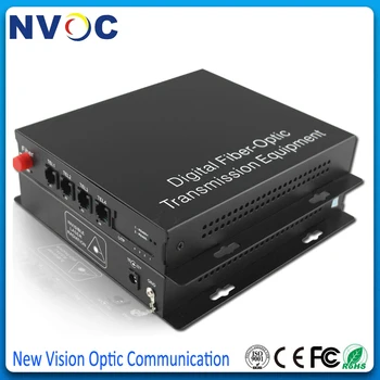 

4CH PCM Voice Telephone Fiber optical Media Converter,Single fiber,1310/1550nm,FC,SM,20KM,Euro Charger,External Power Supply