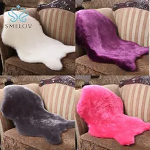 Роскошный китайский ковёр из овчины для ванной комнаты, гостиной, детской комнаты, шерстяной ворсистый ковер, нескользящий ковёр, белый, розовый, красный