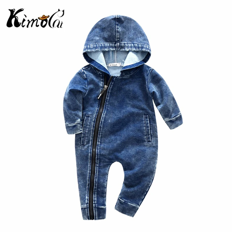 Skup Kimocat nowa sprężyna wysokiej jakości i jesień szczęście nr 7 moda noworodek Ropmer kreskówka z długim rękawem Baby Boy ubrania