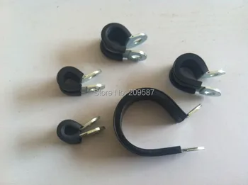 

10pcs 30mm Zinc Plated Rubber Insulated Cushinoned Cable Wire Fuel Clamps Clips