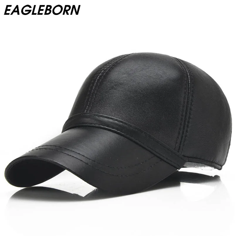 black leather baseball cap wholesale faux with fur pom new fall winter fashion high quality genuine font black leather baseball cap wholesale faux with fur pom new fall winter fashion high quality genuine font