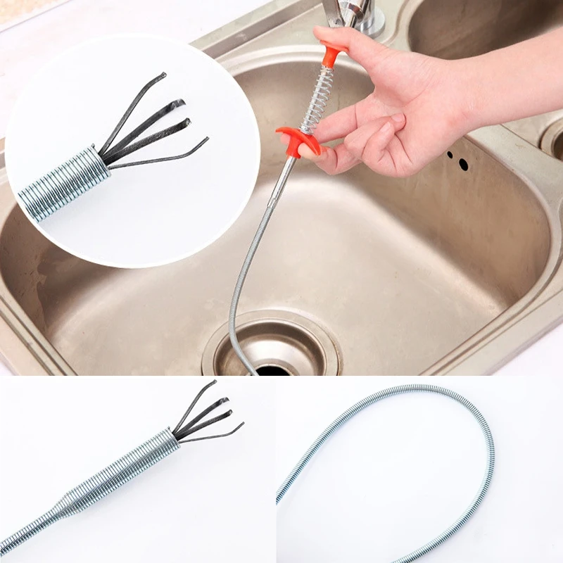 

Sink Cleaning Hook Sewer Dredging Device Spring Pipe Hair Removal Home Kitchen
